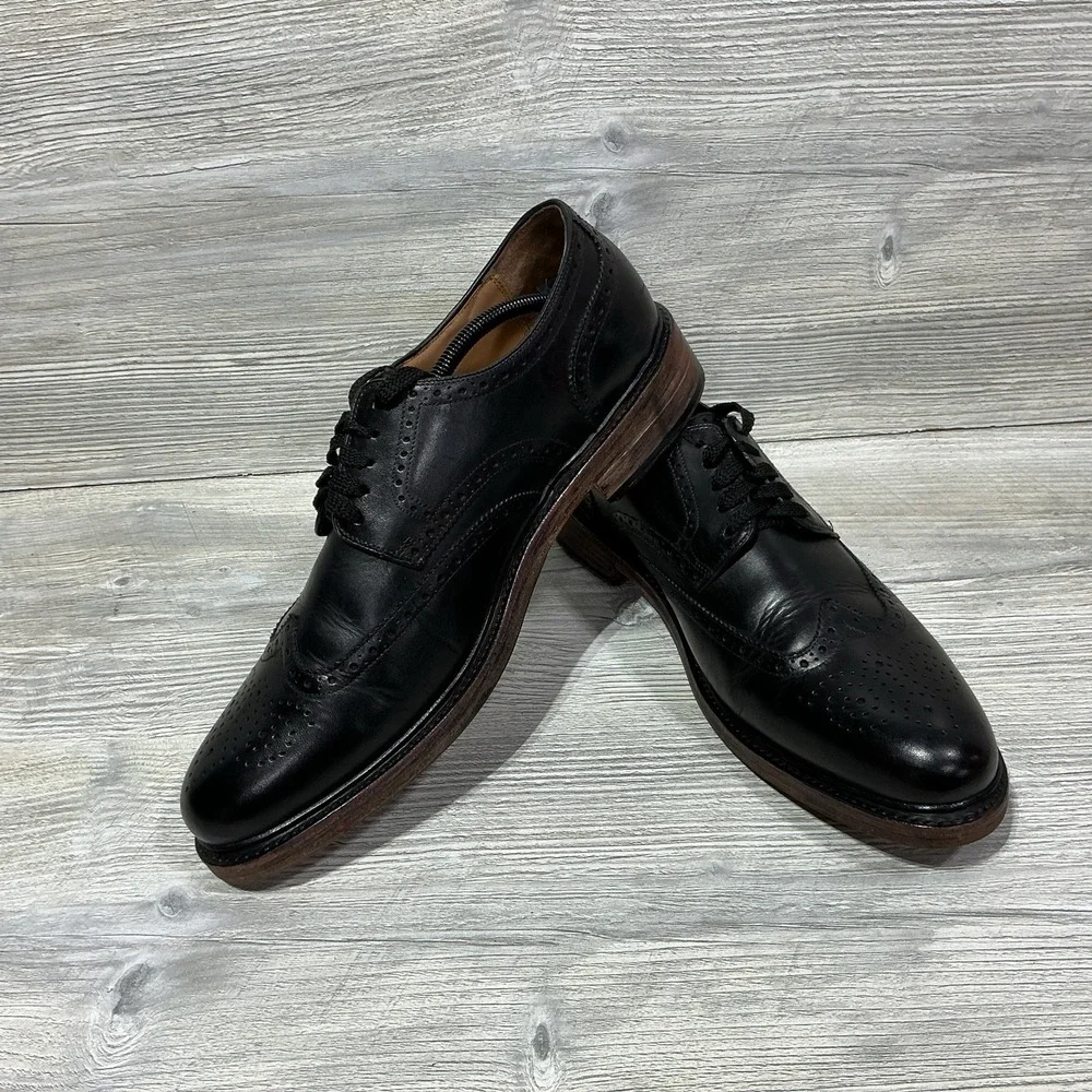 Hoofs & Hides Churchill Windsor England Goodyear Welt Black Dress Shoes Men's 11
